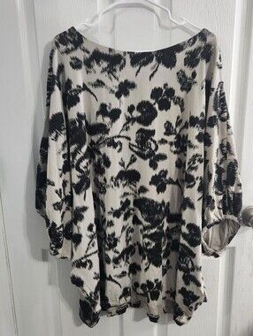 Bryn Walker wilder tunic oversized sloan floral print blouse dolman sleeves XL